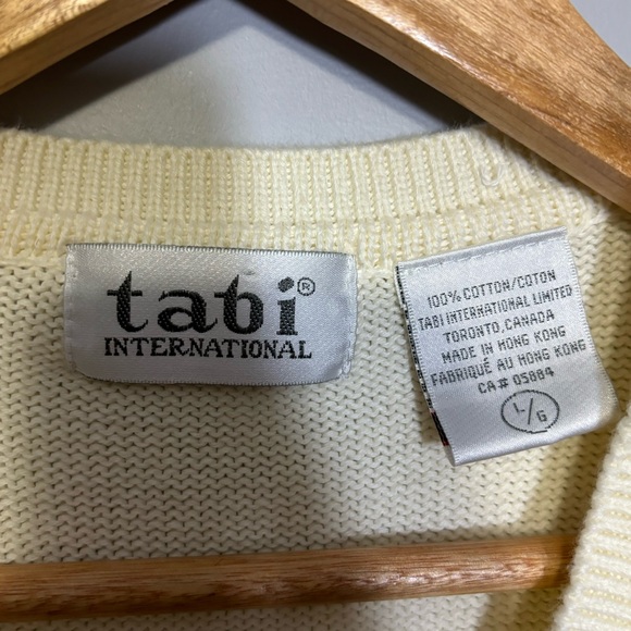 VINTAGE Tabi Cotton Sleeveless Sweater‎ - Large - Picture 4 of 5